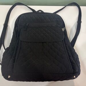 Vera Bradley Black Quilted Backpack